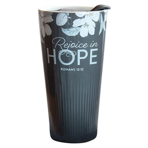 Ceramic Travel Mug -Rejoice In Hope