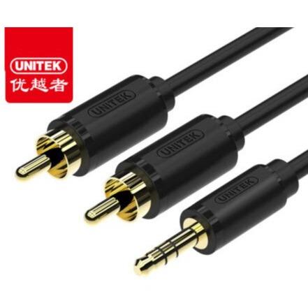 Unitek 3.5mm to 2x RCA Cable (Y-C943BK) 10m