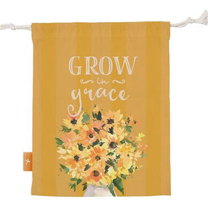 Large Drawstring Bag -Grow In Grace