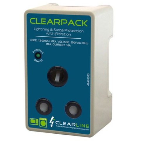 Clearline Clearpack Lightning and Surge Protection with Filtration 1 x 15A