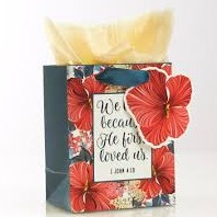 Gift Bag - He First Loved Us 1 John 4v19 (Extra Small)