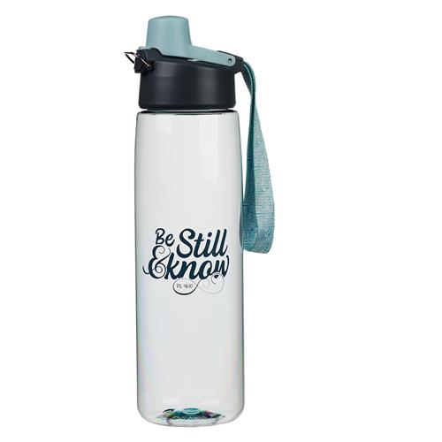 Plastic Water Bottle -Be Still and Know Psalm