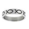 Ring - Stainless Steel, Ichthus Fish (Size 5)