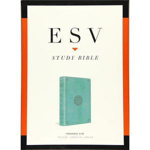 Bible -ESV Study Bible Personal Size Turquoise / Emblem (Imitation Leather)
