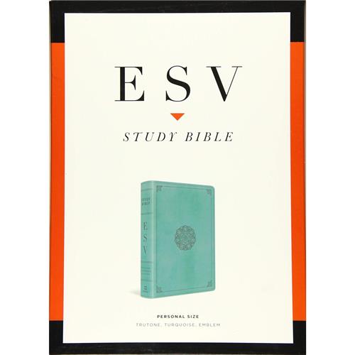 Bible -ESV Study Bible Personal Size Turquoise / Emblem (Imitation Leather)
