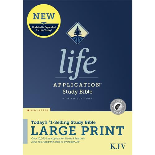 Bible -KJV Life Application Study Bible, Third Edition, Large Print, Red Letter, Indexed (Hardcover)